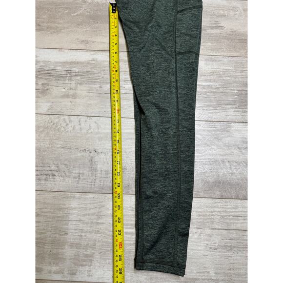 Aerie The Hugger Activewear Leggings High Waisted Pockets Green Heather MEDIUM - Picture 6 of 6